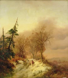Winterszene mit Figuren